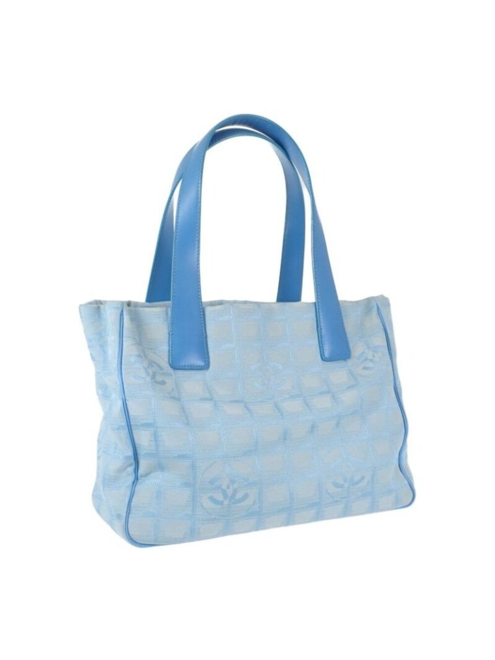 Chanel New Travel Line Tote PM Nylon Leather Blue